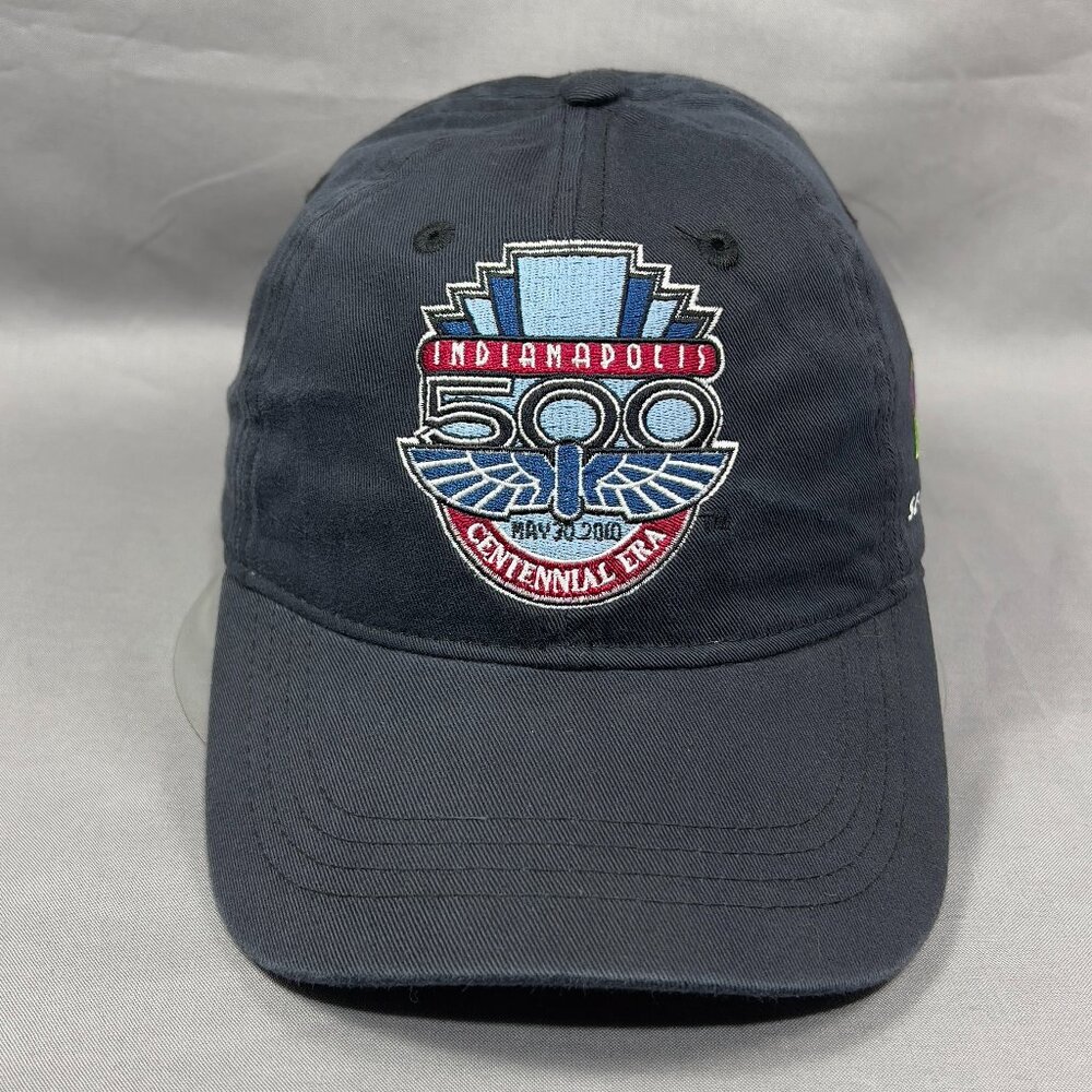 Reebok Navy Blue Indianapolis 500 Centennial Hat with Red and Light Blue Patch